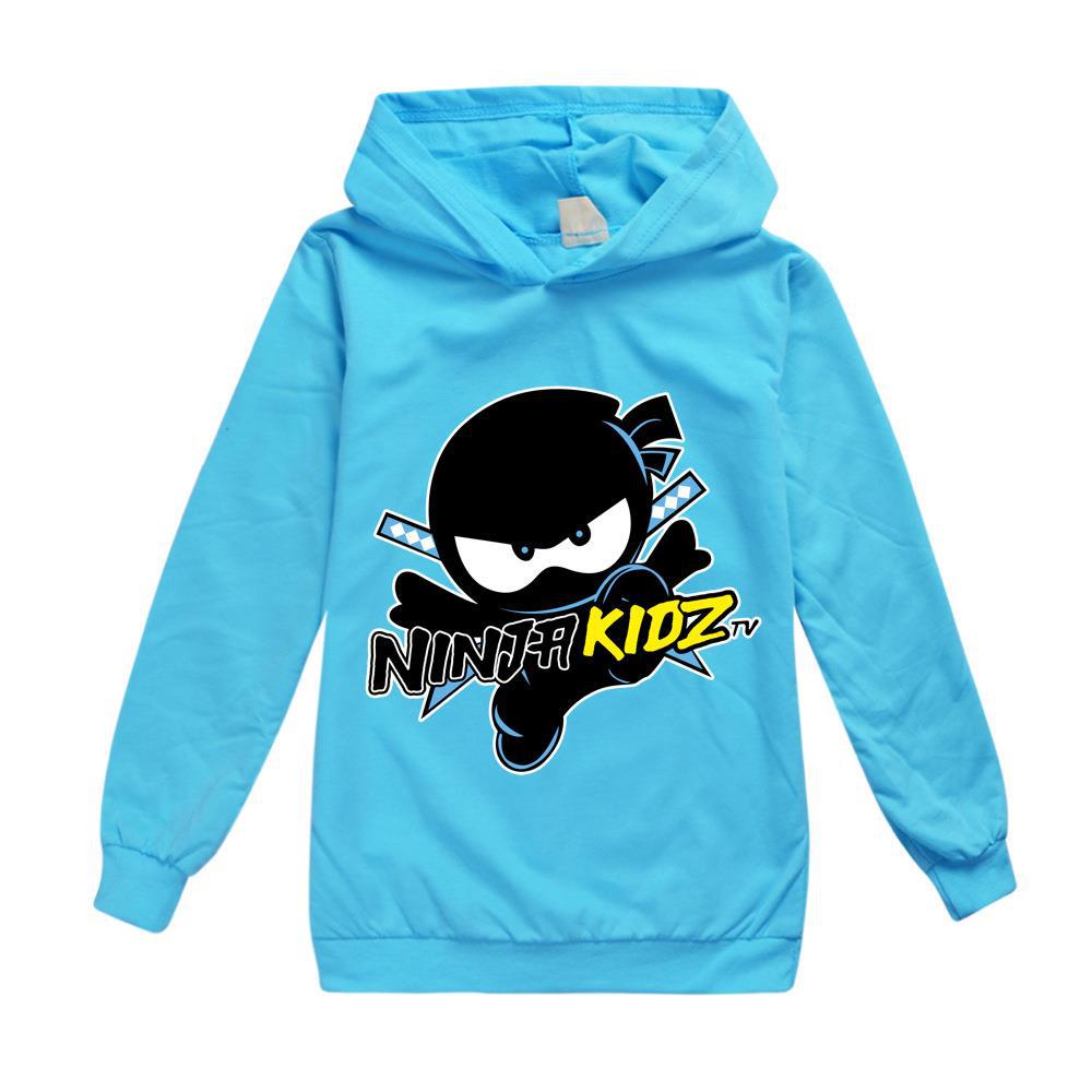 Children's Cartoon Print Long Sleeve Hooded Sweatshirt
