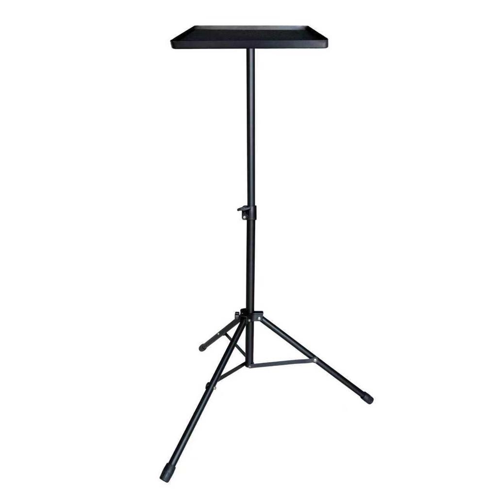 Retractable Adjustable Tripod Projector Stand with Metal Tray and Mobile Gimbal Mount