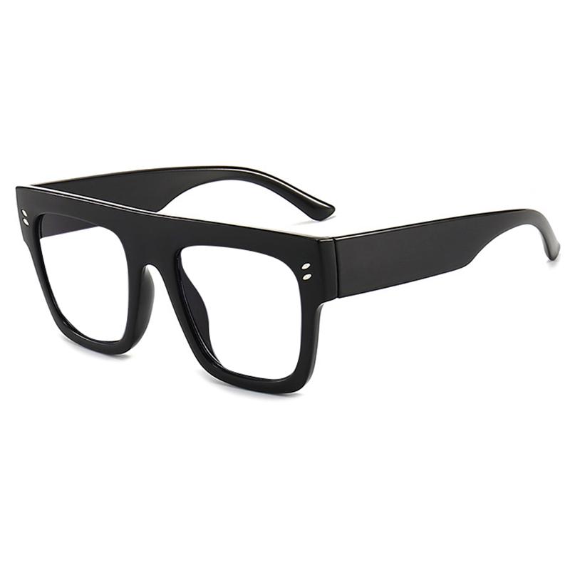 

Black Myopia Glasses Men Women Clear Prescription 0 TO -6 Shortsight Eyewear Square Oversized Eyeglasses 0