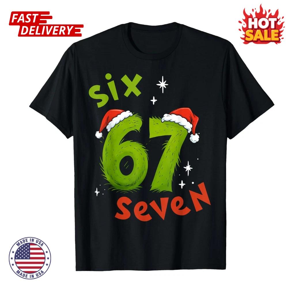 

SALE 67 Meme Six Seven for Women Men Inspired Christmas T shirt, Unisex Tees NEW 2XL