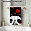 Blushing Panda Absorbent Bath Towel, Lovely Heart Cartoon Shower Towel