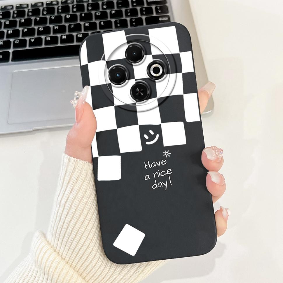 Spark30C Cover For Tecno Spark 30C 2024 Case Cute Cartoon Girl Cover Soft Silicone Phone Case For Spark 30 C Spark30 Full Bumper