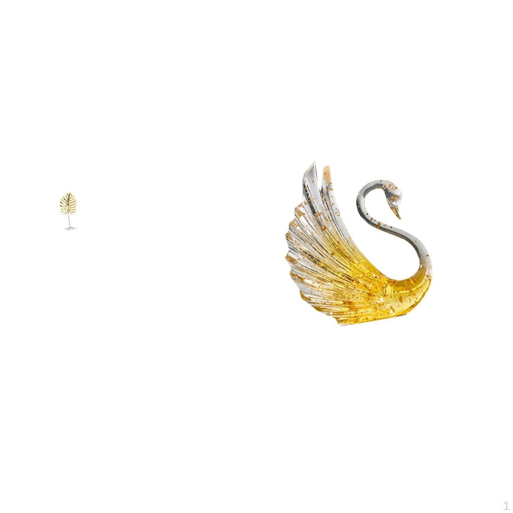 Abstract Metal Swan Goose Sculpture Figurine Ornament for Home Bookshelf Bar Desktop Living Room