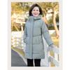 Winter Cotton Padded Jacket Hooded Fleece Thick Parkas Warm Loose Long Overcoat Middle Aged  Coat