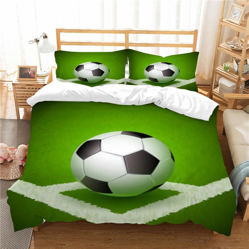 Bettbezug, Fußball-Bettbezug, Anzug, Frau, Mann, weiche Heimtextilien, Einzelbett, Doppelbett, coole Bettwäsche-Sets