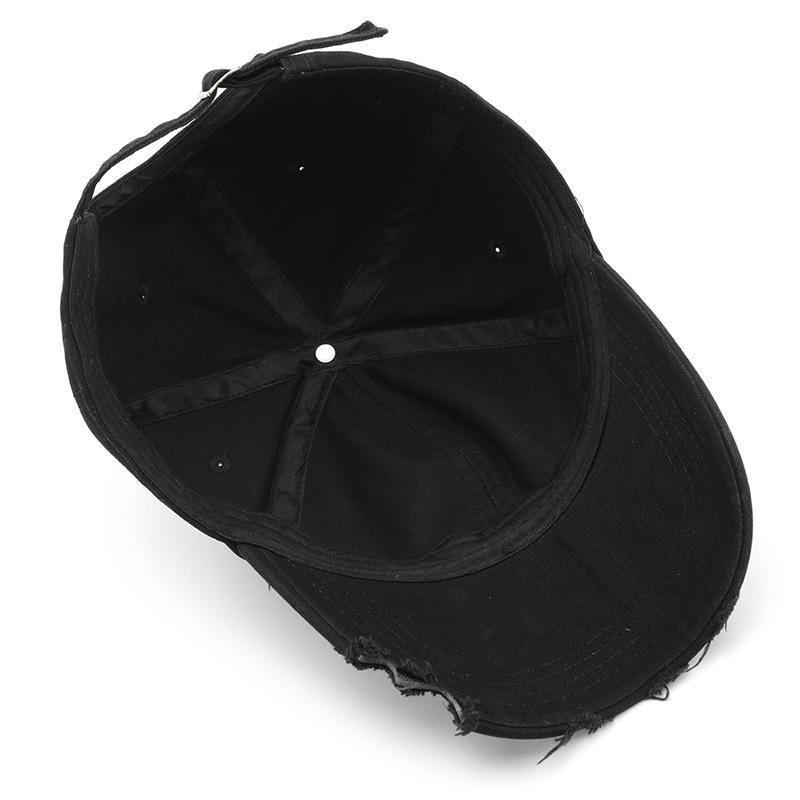 Herren Basecap Trendige Persönlichkeit Gewaschen Ausgefranste Mütze für Damen Outdoor Sonnenschutzmütze