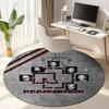 Famous German Rock Heavy Metal Band Rammstein Tile Lindemann Circular Carpet Decoration Anti Slip Home Table and Chair Mat Aisle Door Mat Carpet D4