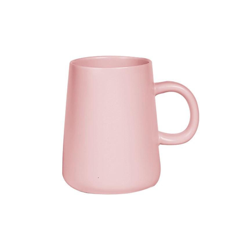Tazza da Tè in Ceramica da 450ML Tazze Extra Grandi Tazze da Caffè Ampie in Ceramica Monocolore Opache Tazza da Caffè Grande Tazza da Tè Con Cucchiaino
