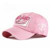 Unisex Cotton Baseball Cap with Embroidered Patch Marine Anchor Distressed Edge Korean Style Retro Vintage Sun Hat Peaked Cap