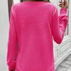 Felpa Oversize da Donna Autunno Inverno 2025 Colore Unico Girocollo Manica Lunga Chic Casual