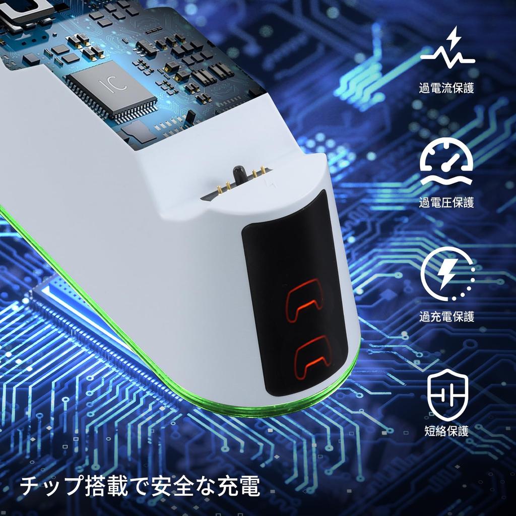 ELUTENG PS5 Controller Charging Charges Two Controllers Simply Place the Controller on the Stand to Features a GB Indicator Includes a Japanese