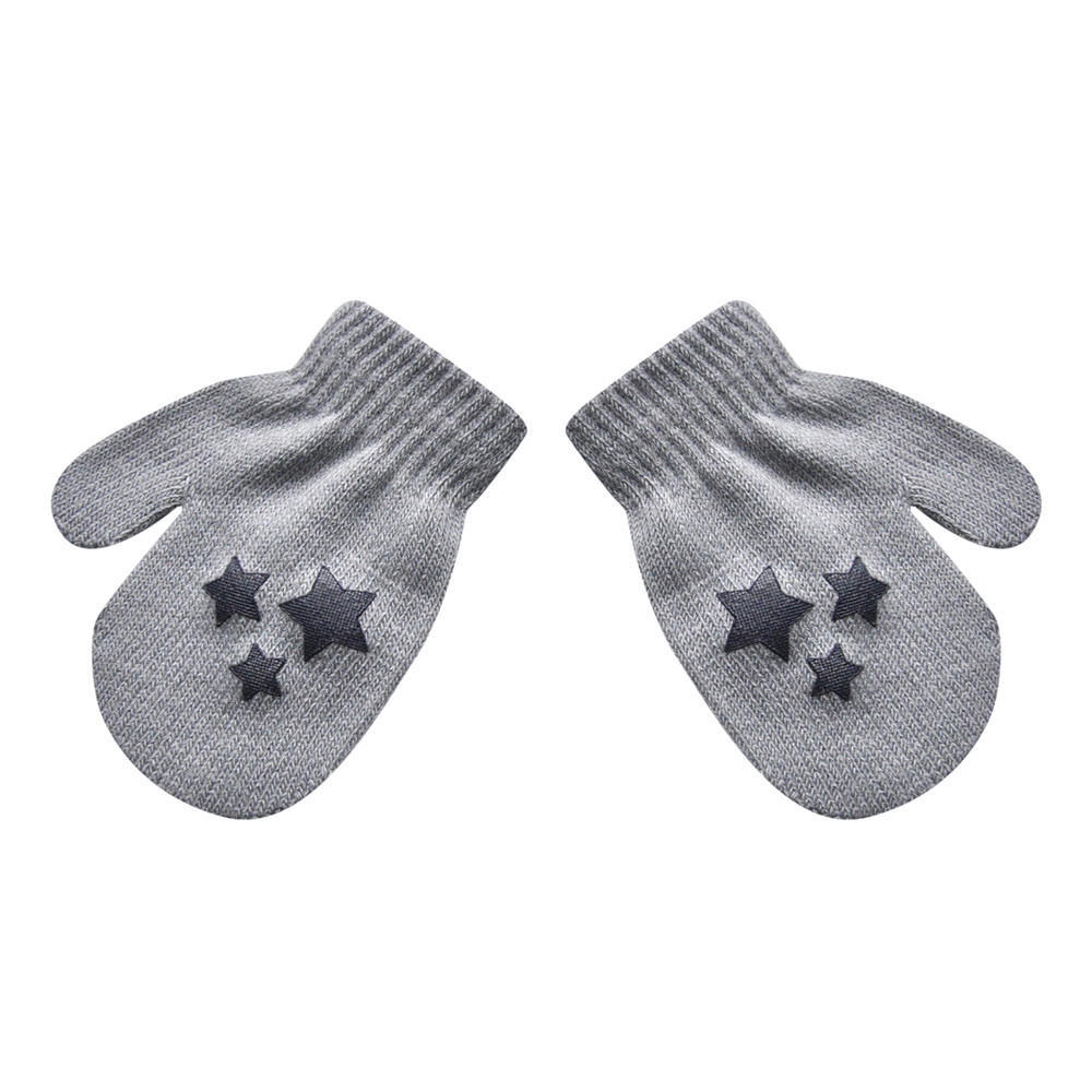 Infant Baby Cute Star Print  Girls Boys Of Winter Warm Gloves