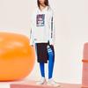 Fila Fusion Streetwear Logo Japanese Style Casual National Trend Color Transfer Print Loose Knit Long Sleeve T-Shirt Unisex Tops White T11U136201F-WT