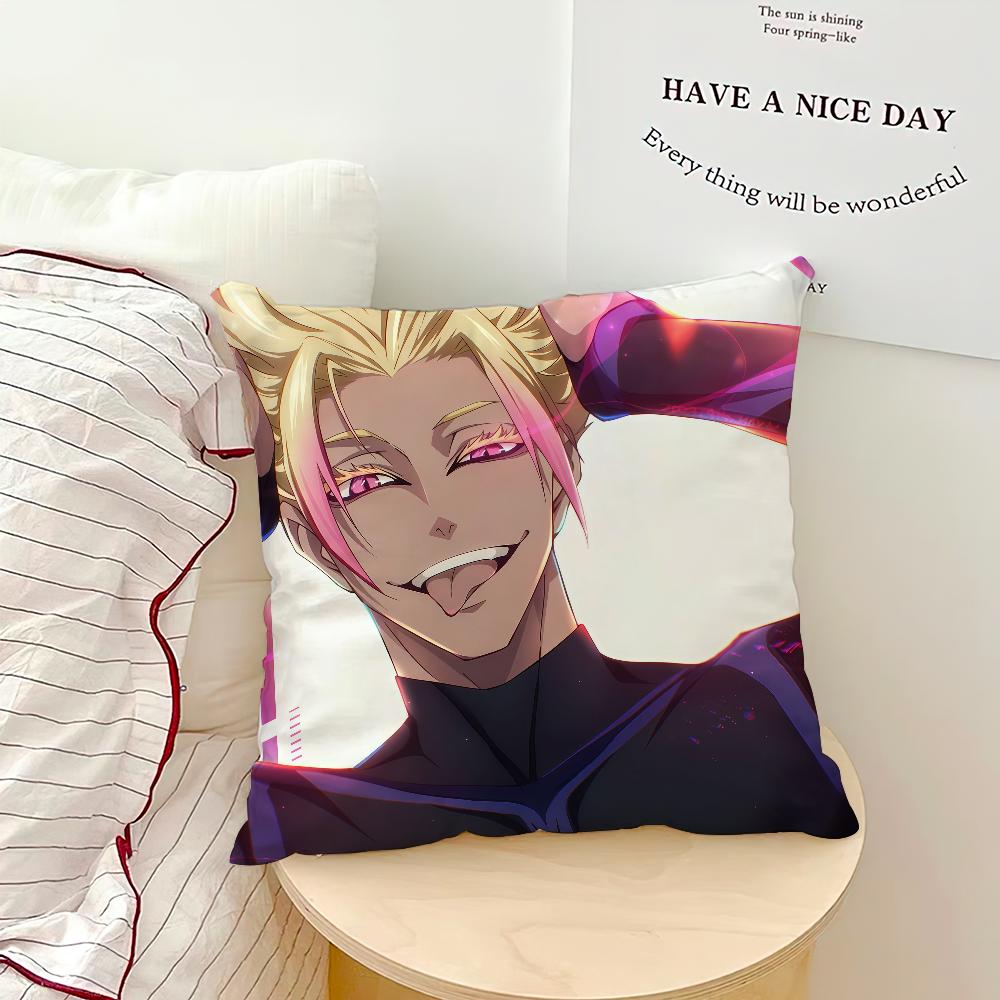Anime Comic Bule L-Lock Shidou R-Ryusei Cozy Soft Pillow Case for Sofa Living Room Home Office Decor Protective Covers