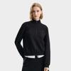 FILA White Trendy Minimalist Stylish Casual Comfortable Versatile Pullover Half-Zip Sweatshirt Women sweatshirt F11W543201FBK