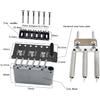 10.5mm Electric Guitar Bridge Black 6 Point Tremolo Bridge Zinc Alloy Block Saddles Stainless Steel Plate Electric Guitar Bridge 6 String Start