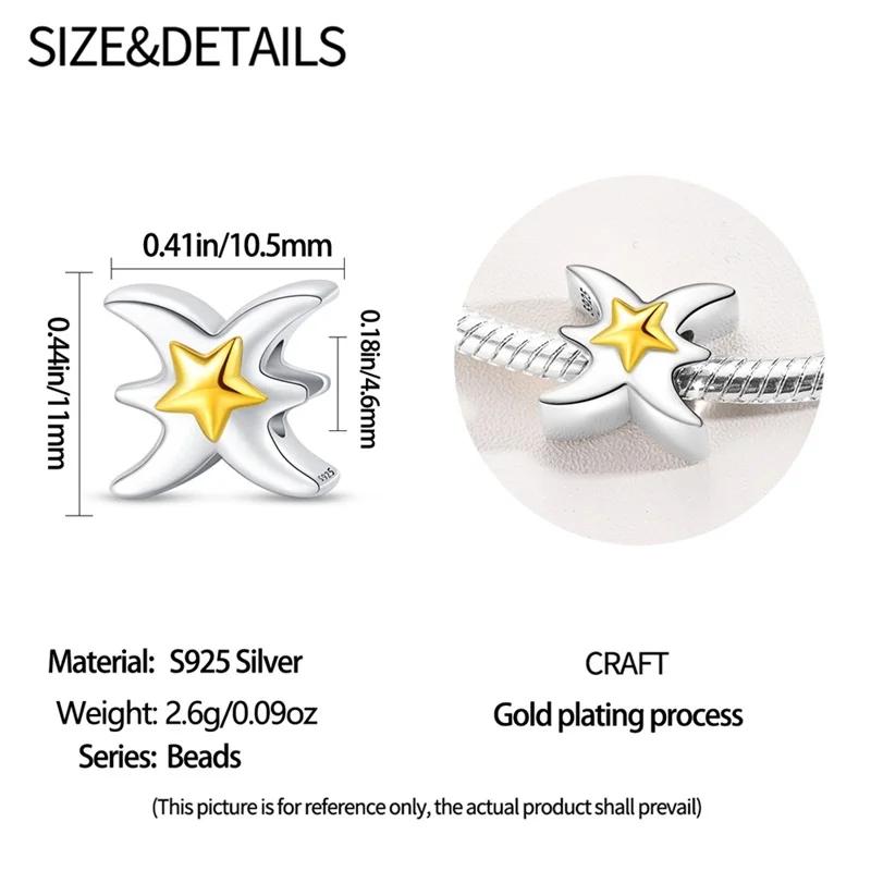 

New copper Sparkling 12 Zodiac Signs Charm Bead Charms Compatible With Authentic Pandora Bracelets Do It Yourself Women Fashion Jewellery Gift