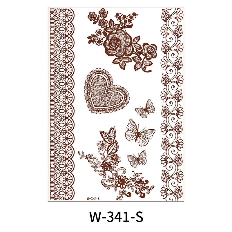 Beauty Sticker Brown Red Tattoo Sticker Waterproof Lace Tattoo Sticker Tattoo
