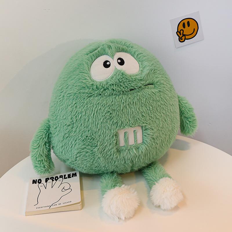 Chocolate Bean Doll Plush Toy Girls Sleeping Pillow Doll Rag Doll Gift for Best Friends and Children