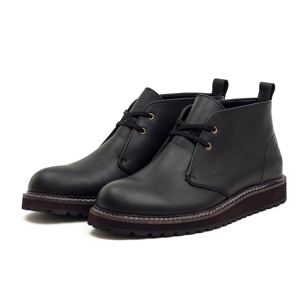 

Sierra Designs Men s Genuine Leather Chukka Boots SD5016 (SD5016-BLK, Size 25.0cm)