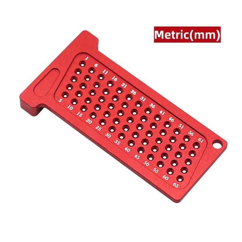 2 Pcs Woodworking Precision Hole Scribe Metal T-Ruler Pocket Ruler Measuring Tool Woodworking Scribe T65mm/T2.5in