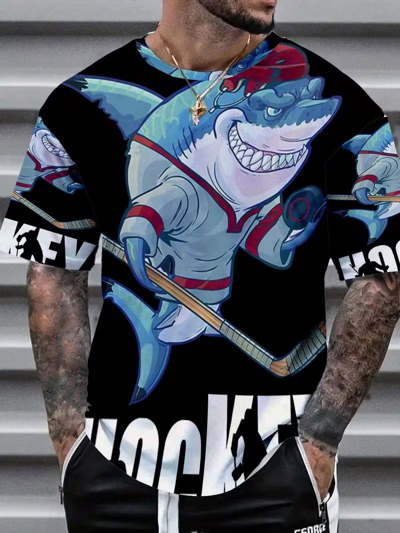 

Men s Retro 3D Graphic Print T-Shirt - Perfect for Daily Wear and Vacation XL
