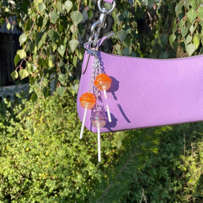 

1 шт. Шарм для сумки Декор Леденец Подвеска для сумки Космический Леденец Кластер Блестящая Звезда Переливающийся Розовый Фиолетовый Леденец Y2K Брелок