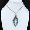 Larimar Pendant Copper Wire Wrapped Pendant Handmade Jewelry Stylish Pendant Copper Jewelry Gemstone Pendant Gift For Him Wire Wrap Jewelry