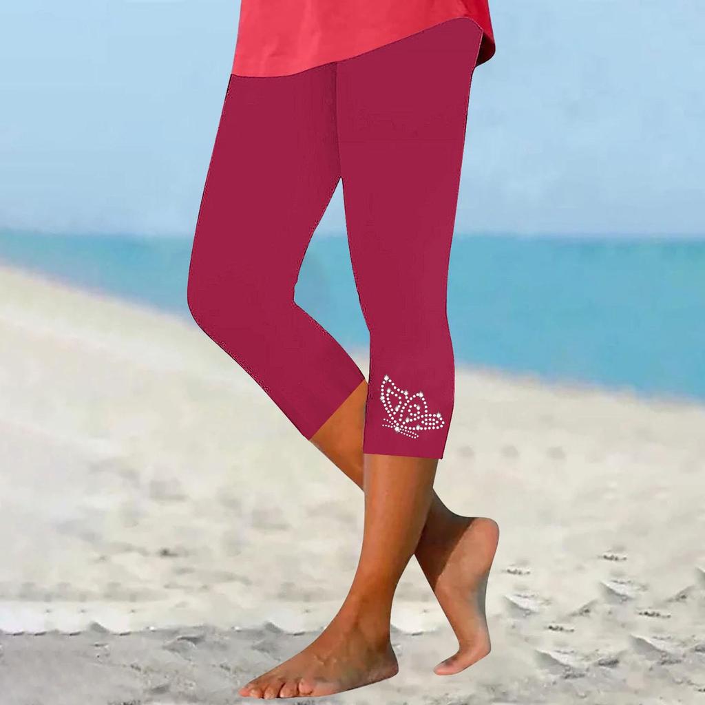 Women's Casual -Color - Slim-fit Cropped Bottoming Pants
