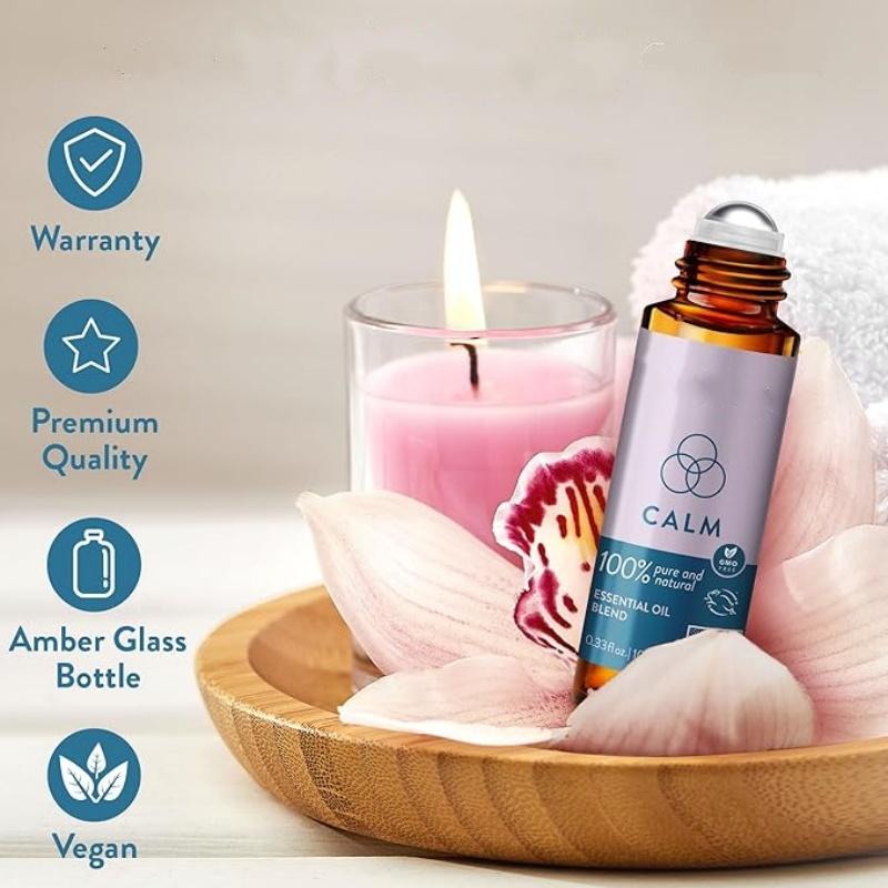 Beruhigendes ätherisches Öl Roll-On - Weihnachtsgeschenke für Teenager-Mädchen und Frauen - 100 % natürliche Aromatherapie-Mischung zur Stressbewältigung - Entspannung Selbstpflege