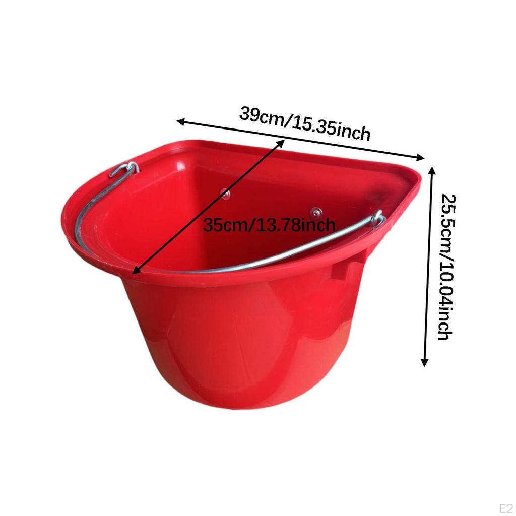 Horse feed Bucket 12L Capacity Multipurpose Convenient to Eat Livestock Water Bowl Mountable for