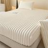 3PC Bedding Set Winter Warm Fur Plush Fitted Sheet Elastic Mattress Cover Fluffy Fleece Bed Linens Fluffy Plush Bed Sheet Thicken Mattress Protector