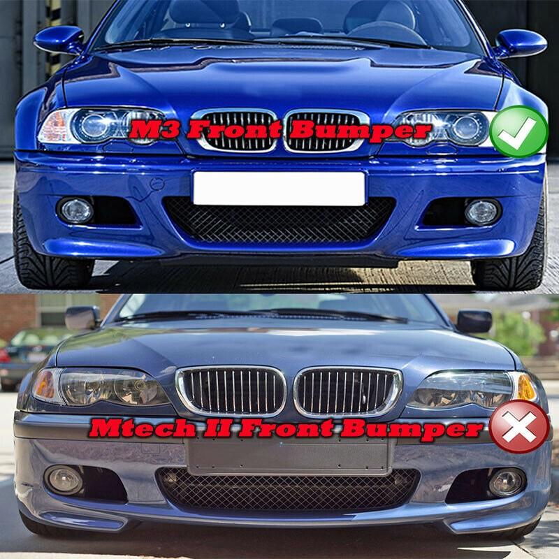 Black Plastic Fog Light Ring Rings Covers Abs Set For Bmw E46 M3 Bumpers 1Pair