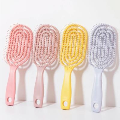 Relaxing Elastic Massage Comb Portable Hollow Comb Scalp Massage Brush Salon Styling Tool Oval Comb Special for Real Hair Wigs