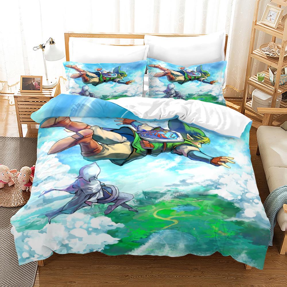 3D Digital Printing Three-Piece Quilt Cover Bedding The Legend Of Zelda