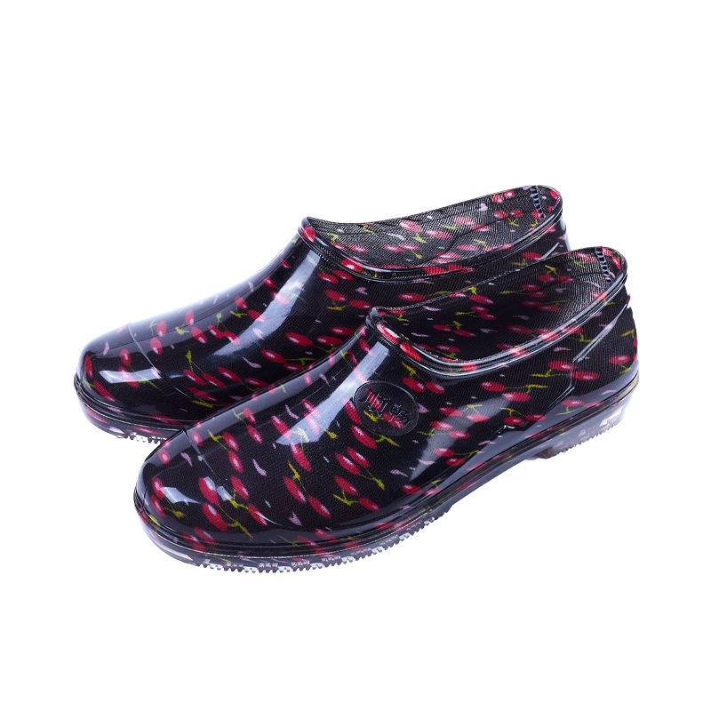 Spring and Autumn Low Cut Women's Rainshoes Fashion Kitchen Work Anti Slip Waterproof Rubber Shoes