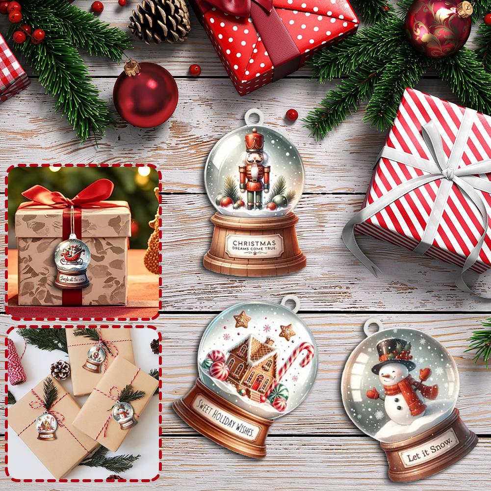 36/45pcs Christmas Wooden Hanging Ornaments Christmas Tree Ornaments Xmas Tree Hanging Ornament for Tree Decoration