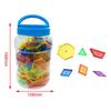 140Pcs Transparent Attribute Blocks Educational Pattern for Games Fractions