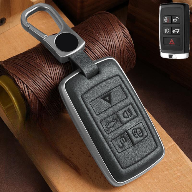 A+ Zinc Alloy Leather Car Key Case Cover For Land Rover Evoque Range Rover Sport