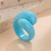 Fashion Statement Ring Irregular Geometric Colorful Double Droplet Ring Trendy Women's Accessories for Daily Wear