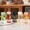 600/800ML BPA-fri Mode Rund Plast Vattenflaska Bärbar Tesil Stor Kapacitet Sport Transparenta Vattenmuggar