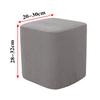 Square Ottoman Cover Stretch Ottoman Slipcover Furniture Protector Folding Storage Footrest Stool Soft Cover With Elastic Bottom