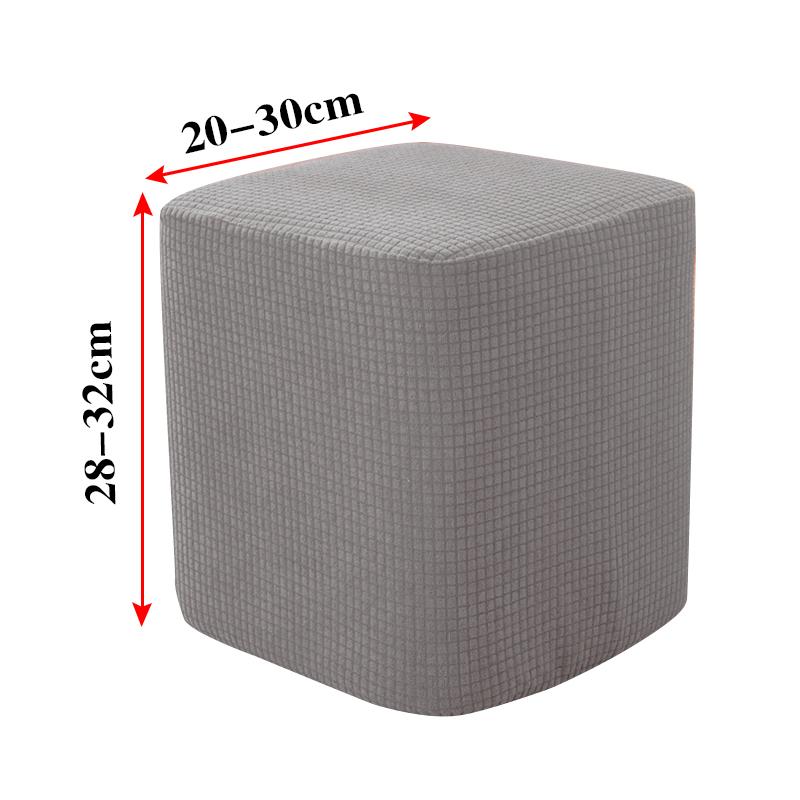 Square Ottoman Cover Stretch Ottoman Slipcover Furniture Protector Folding Storage Footrest Stool Soft Cover With Elastic Bottom