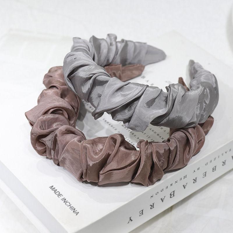 Hairpin Hair Band Hair Accessories Pleated Headwear Pure Color Headband Fashion