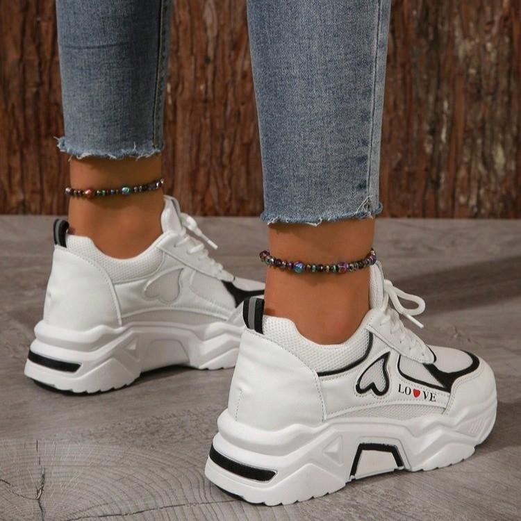 Fashion Platform Flat Shoes Women's Casual Trainers 2025 Sneakers Ladies Vulcanize Footwear