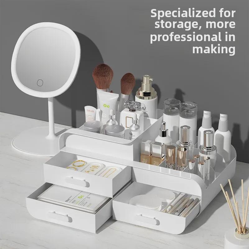 Riyuexingchen Drawer-Style Cosmetic Organizer for Desktop and Skincare Storage