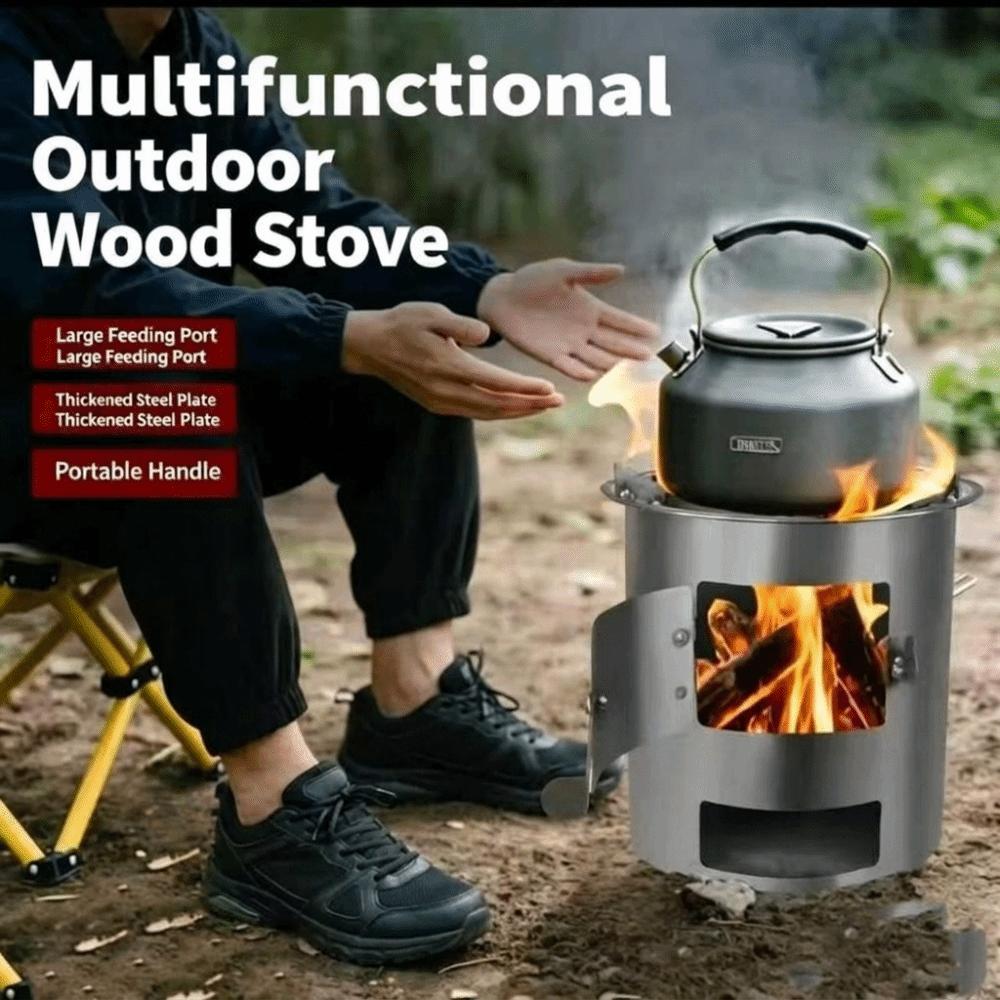 Stufa a Legna Ispessita per Preparare il Tè, Riscaldamento, Cottura, Barbecue all'Aperto, Uso Domestico