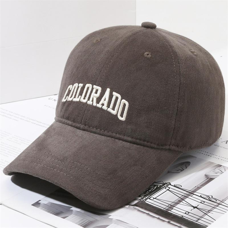 

Colorado Letter Embroidery Baseball Cap Outdoor Sun Protection Breathable Hat серый