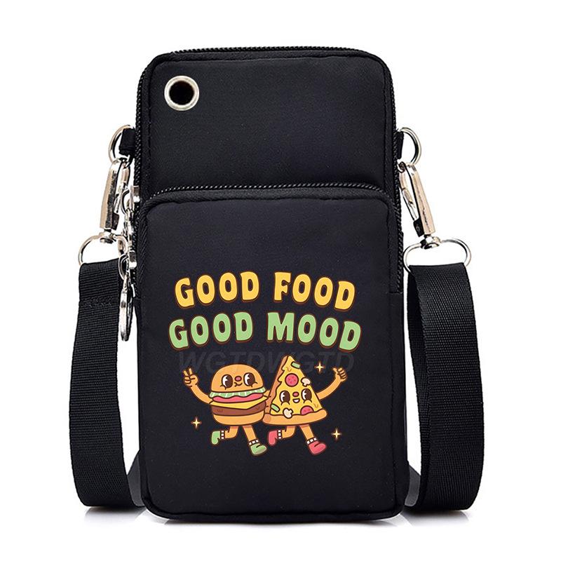 Casual mobile phone bag cute printing new messenger bag Korean version versatile small bag vertical change bag