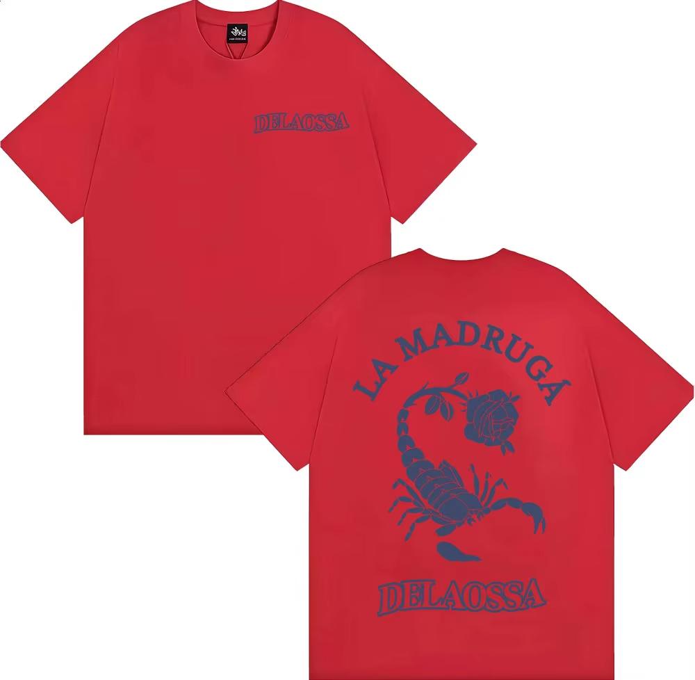 Rapper Delaossa La Madruga Tour 2026 Merch Tshirts Unisex Women Fashion Punk Hip Hop T Shirt High Quality Tshirt Tops Ins